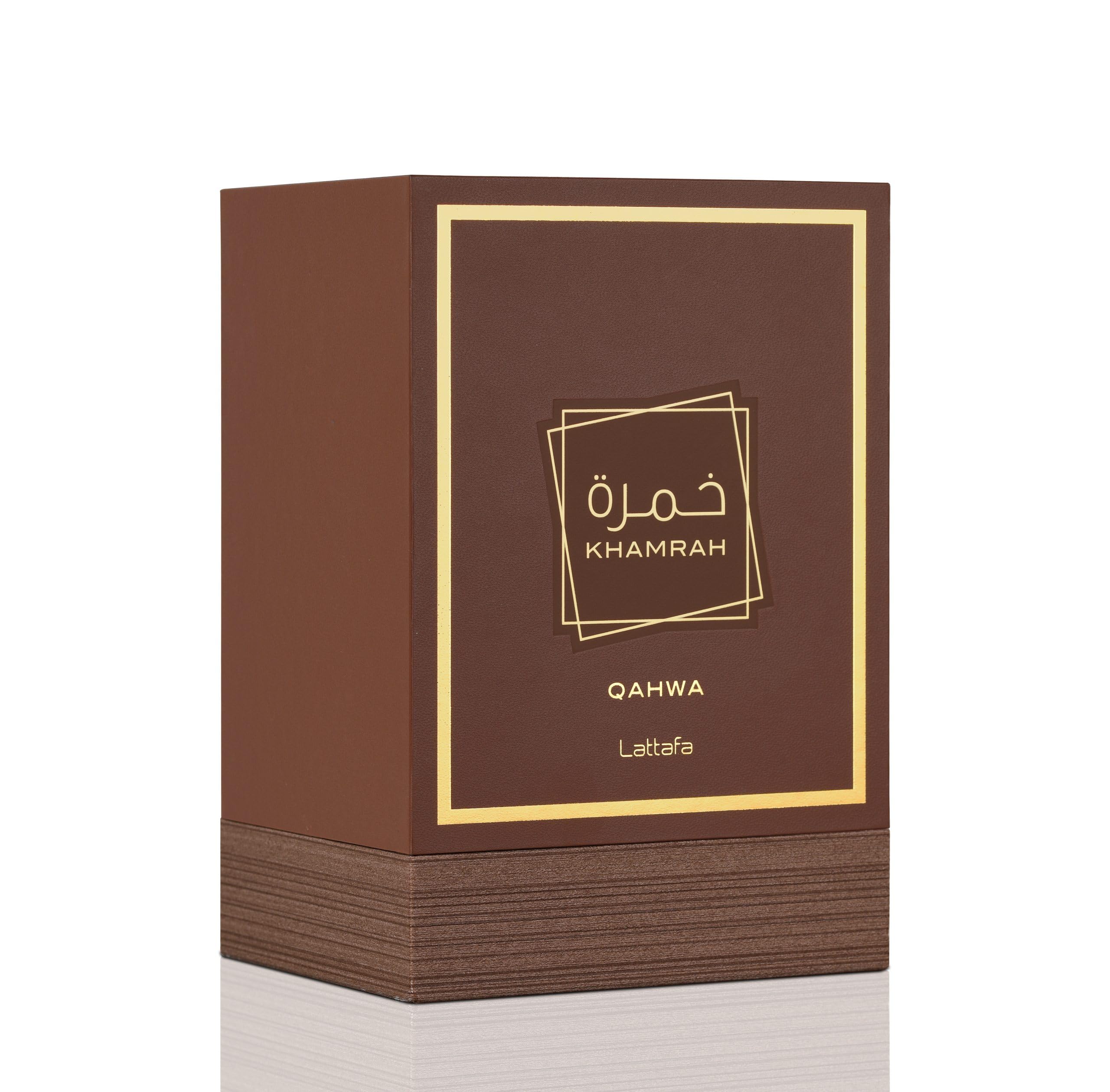 Lattafa Khamrah Qahwa - Vanilla, Warm Spicy, Cinnamon, Sweet - Eau de Parfum Long-Lasting Fragrance for Unisex, 3.40 Ounce / 100 ml